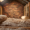 Loft Insulation With Bare Brick
