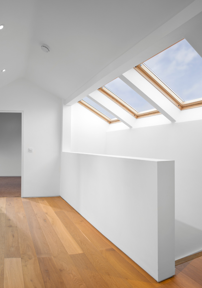 Finished Loft Conversion With White Walls